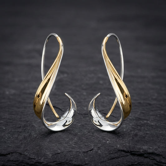 Vintage Dangling Golden Earrings