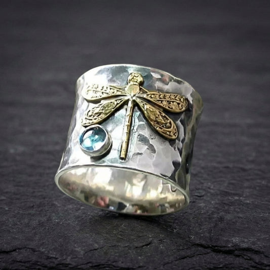 Vintage Dragonfly Topaz Ring 07880127