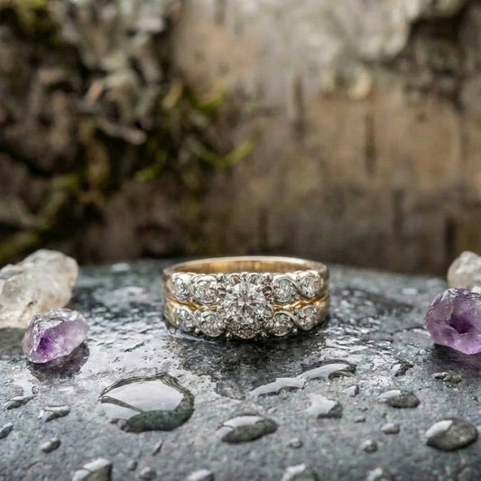 Vintage Elegant Bright Golden Ring