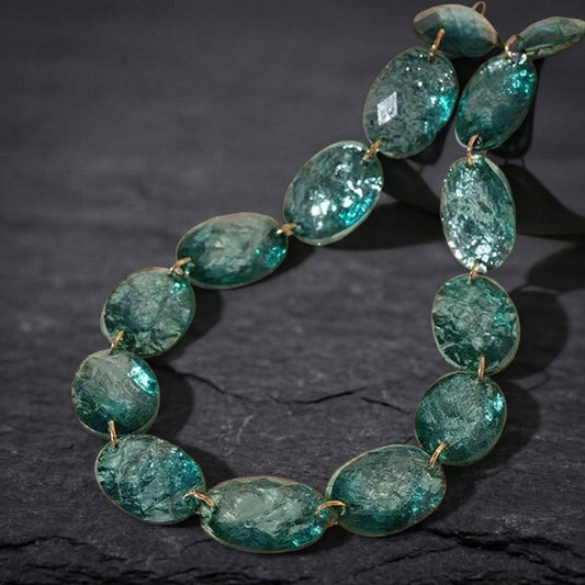 Vintage Ellipse Charm Necklace