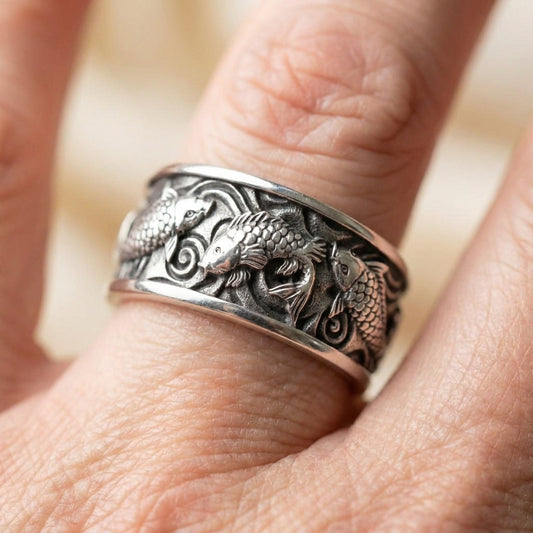 Vintage Fish Leaping Ring