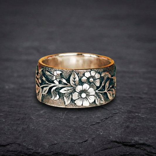 Vintage Floral Band Ring 31778417