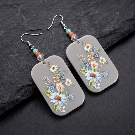 Vintage Floral Earrings 05327289