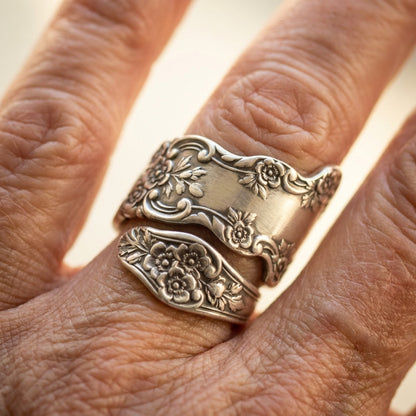 Vintage Floral Engraved Ring
