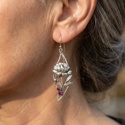 Vintage Flower Dangle Earrings