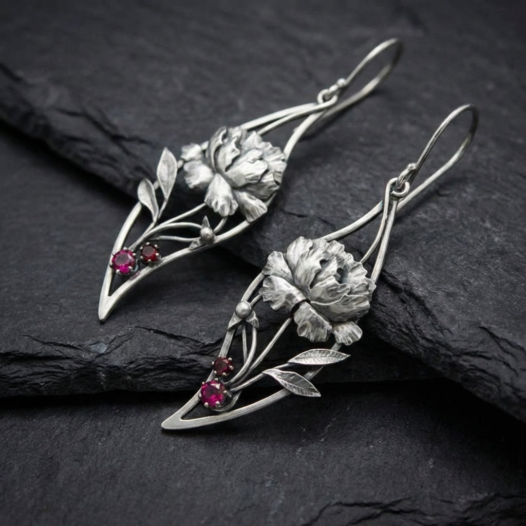 Vintage Flower Dangle Earrings 51921382