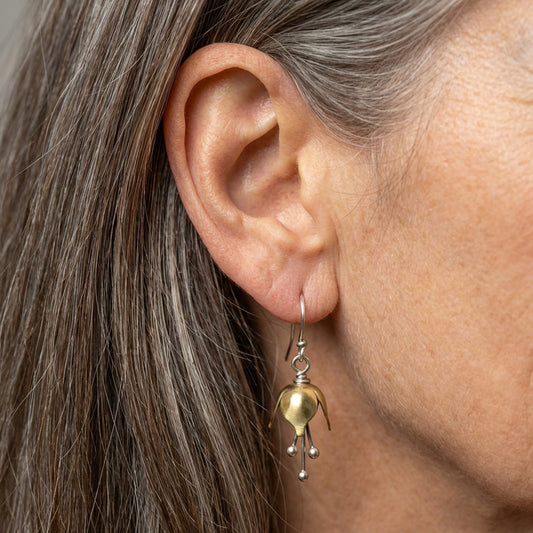 Vintage Flower Drop Earrings