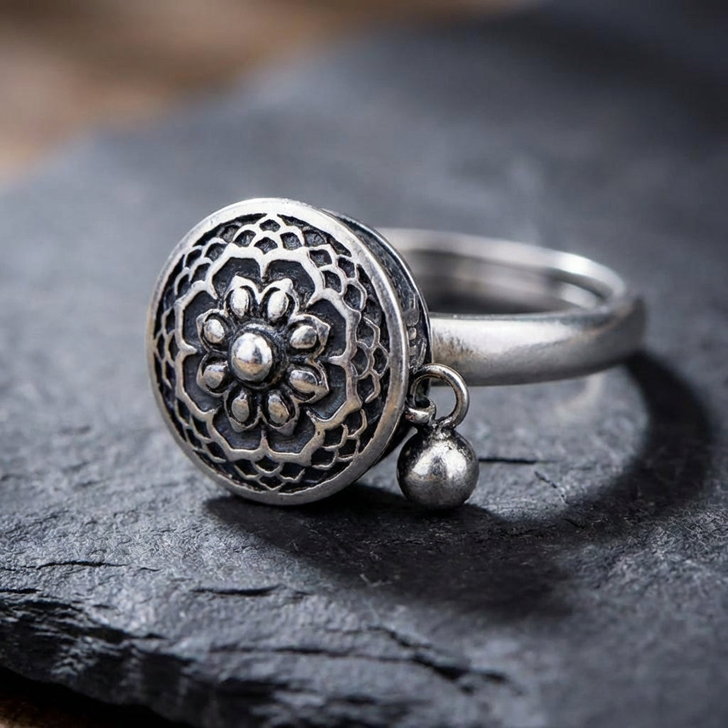 Vintage Flower Silver Ring 23119812