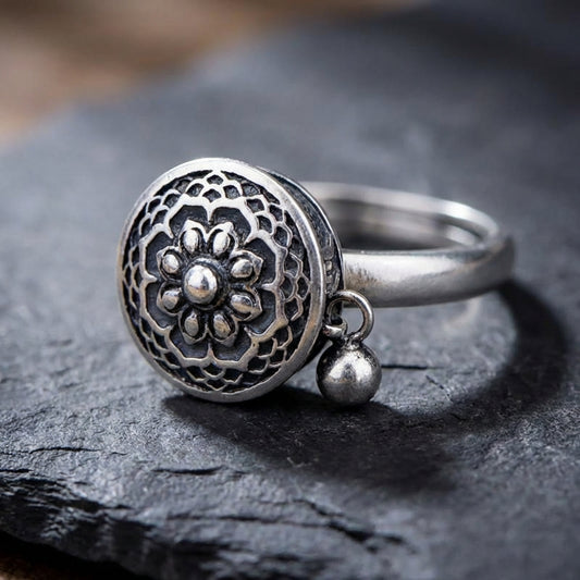 Vintage Flower Silver Ring 23119812