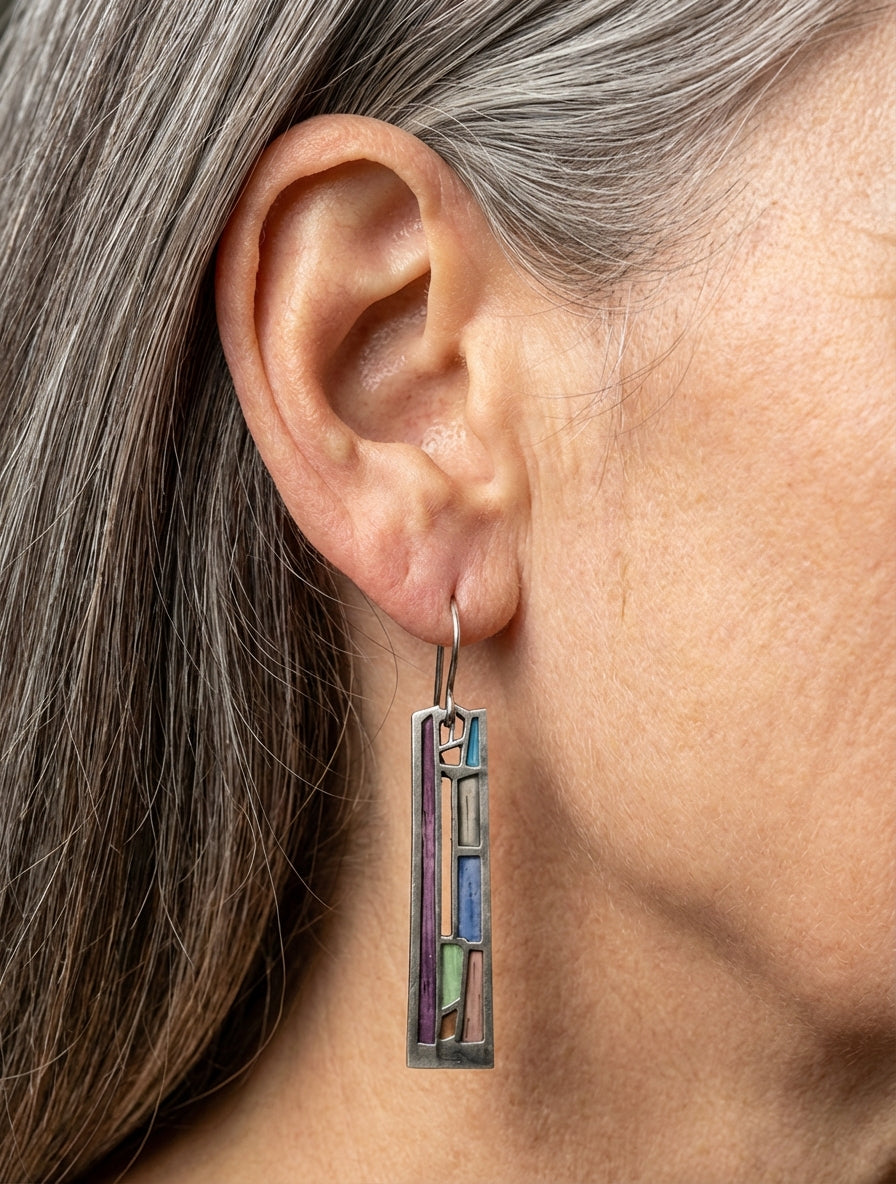 Vintage Geometric Drop Earrings