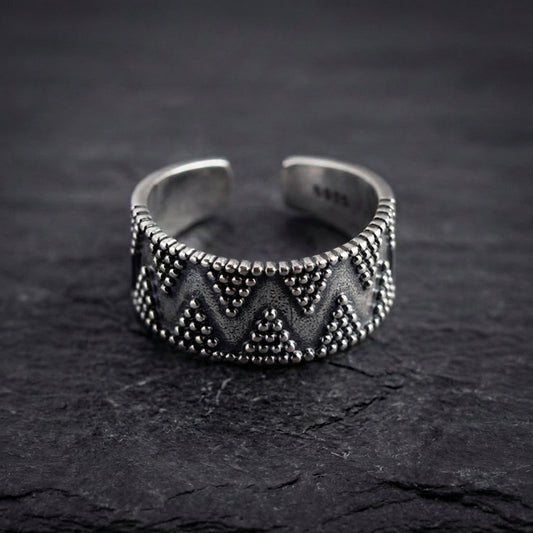 Vintage Geometric Silver Ring 05402759