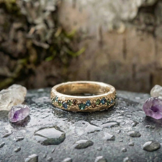 Vintage Gold Colorful Ring