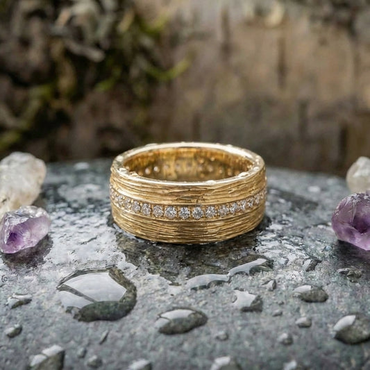 Vintage Gold Fine Zirconia Ring