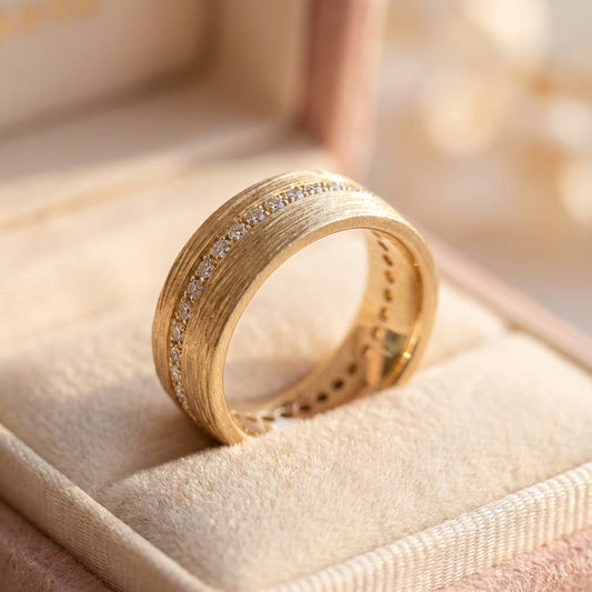 Vintage Gold Fine Zirconia Ring