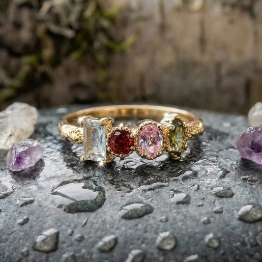 Vintage Gold Floral Ring
