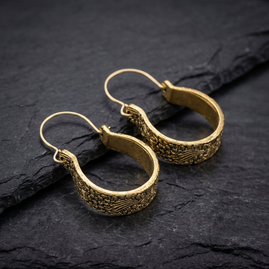 Vintage Gold Flower Earrings 20163470