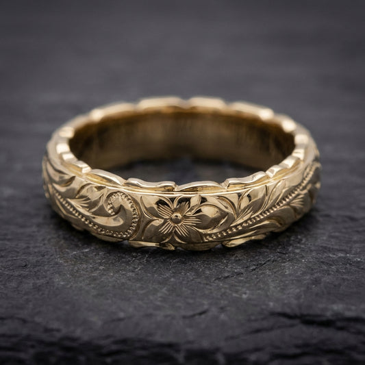 Vintage Gold Flower Ring