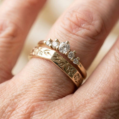 Vintage Gold Flower Ring