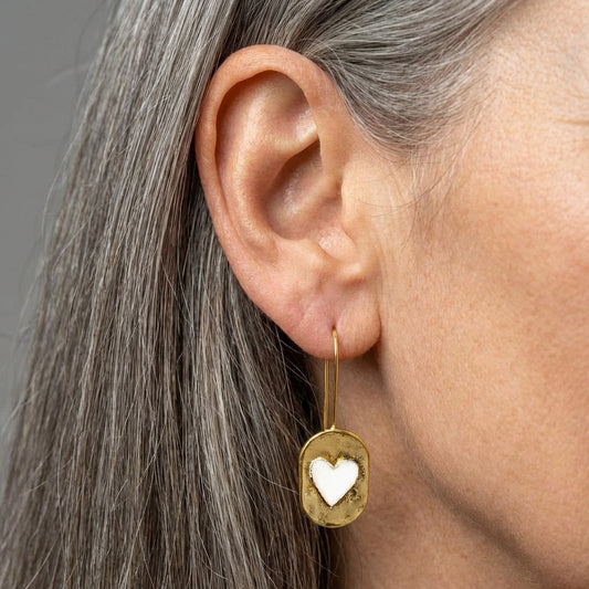 Vintage Gold Heart Earrings