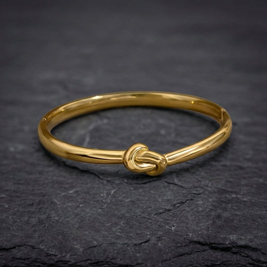 Vintage Gold Knotted Bangle Bracelets