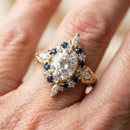 Vintage Gold Sapphire Ring
