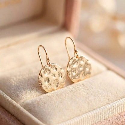 Vintage Gold Wafer Earrings