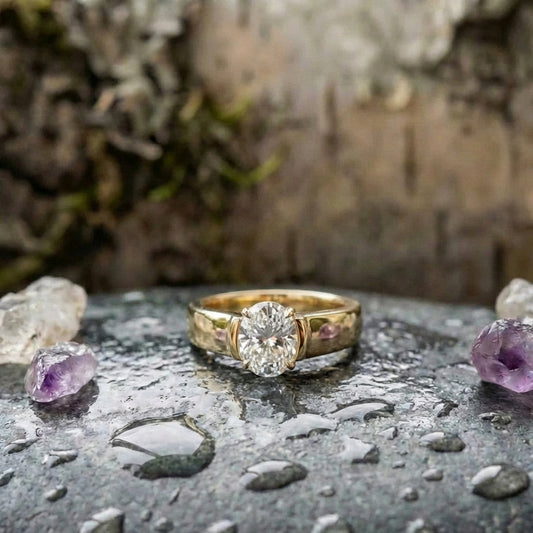 Vintage Gold & Zirconia Ring