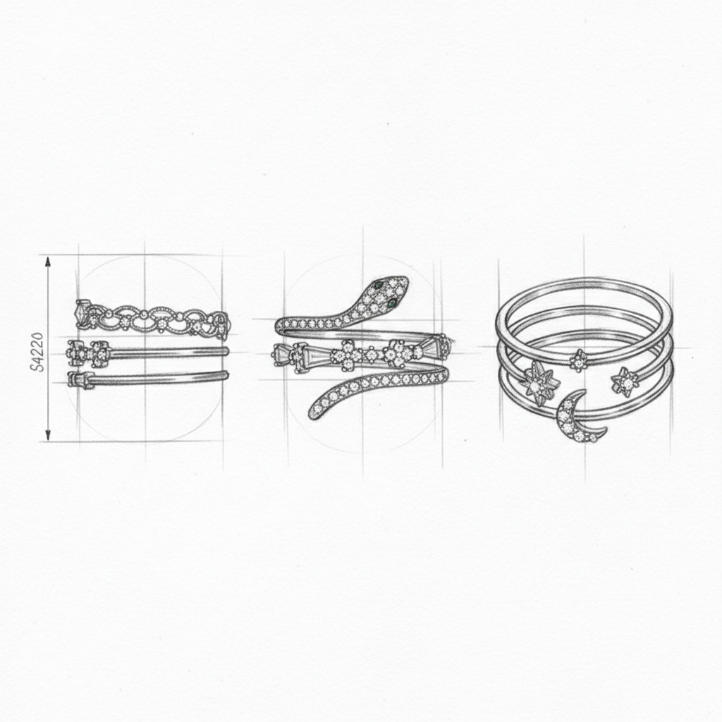Vintage Golden Bright Ring Pack