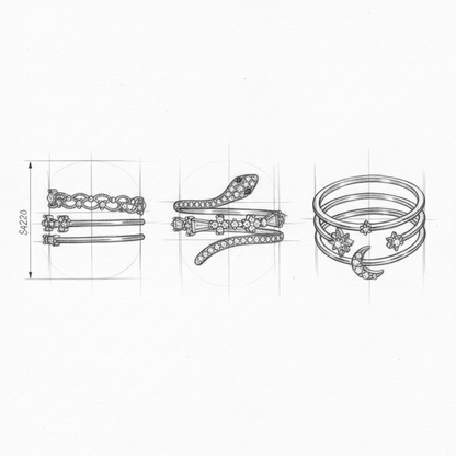 Vintage Golden Bright Ring Pack