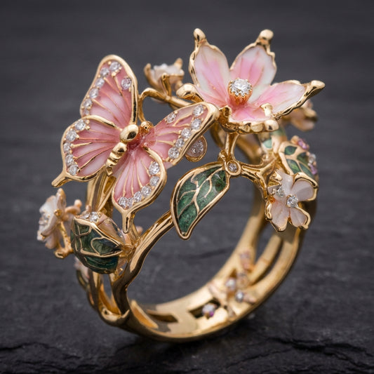 Vintage Golden Prifddinas Floral Ring