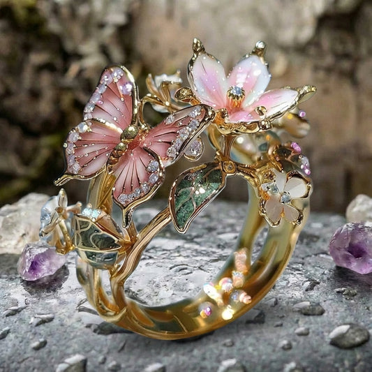 Vintage Golden Prifddinas Floral Ring