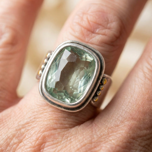 Vintage Green Cubic Zirconia Ring
