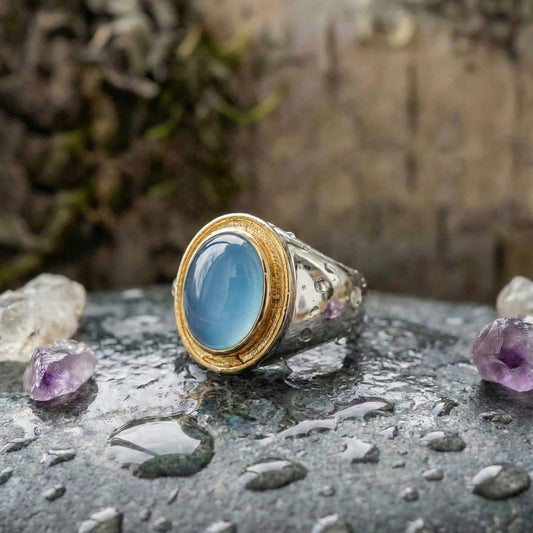 Vintage Green Moonstone Ring