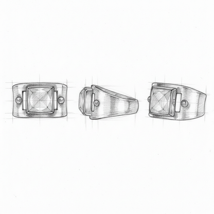 Vintage Green Square Moonstone Ring
