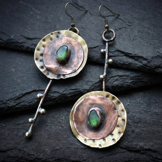 Vintage Green Stone Earrings 34689980