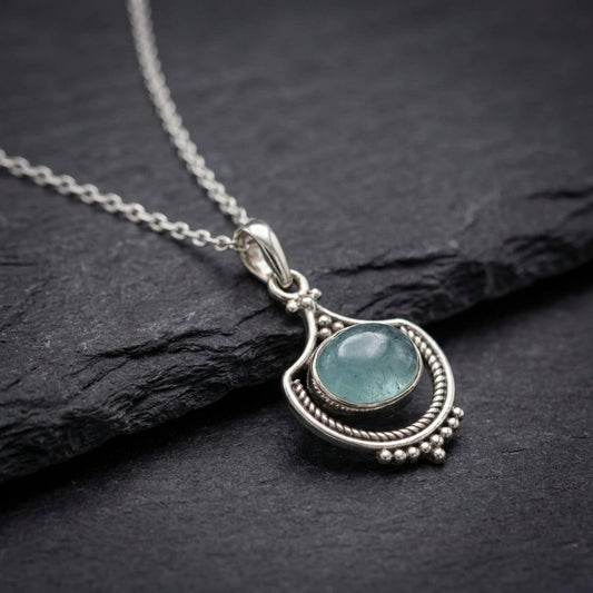 Vintage Green Stone Necklace