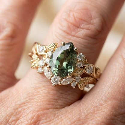 Vintage Green Zircon Ring