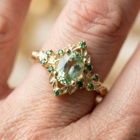 Vintage Green Zircon Ring