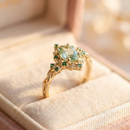 Vintage Green Zircon Ring
