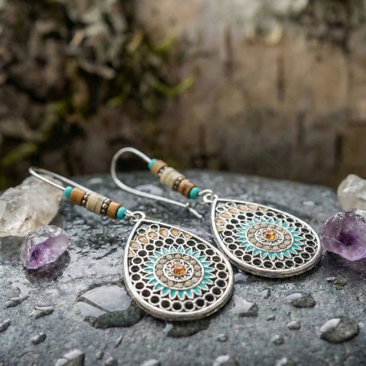 Vintage Handmade Beads Drop Earrings
