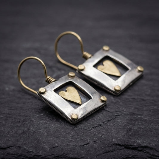 Vintage Heart Dangle Earrings 58218942