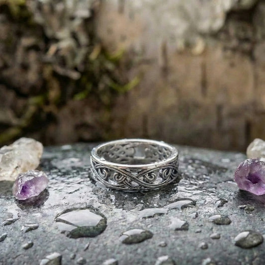 Vintage Hollow Silver Ring