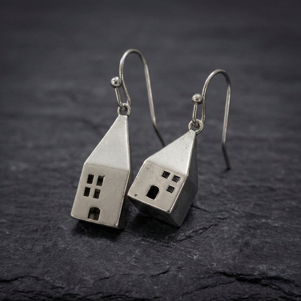 Vintage House Dangle Earrings 65484977