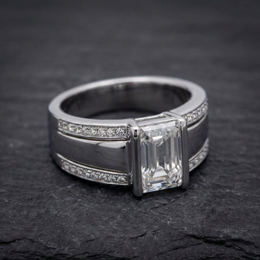 Vintage Inlaid Glass Ring