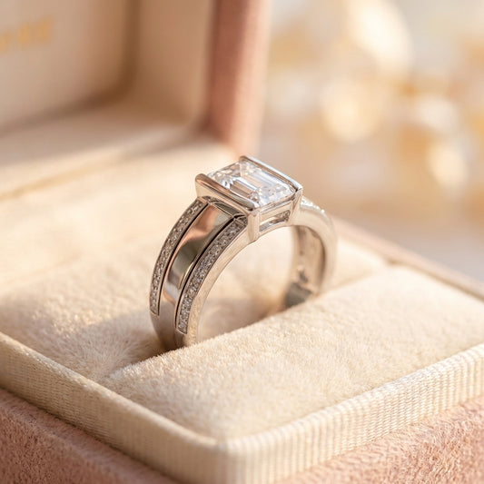 Vintage Inlaid Glass Ring