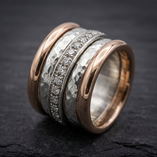 Vintage Layered Thick Gold Ring
