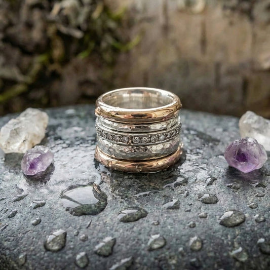 Vintage Layered Thick Gold Ring