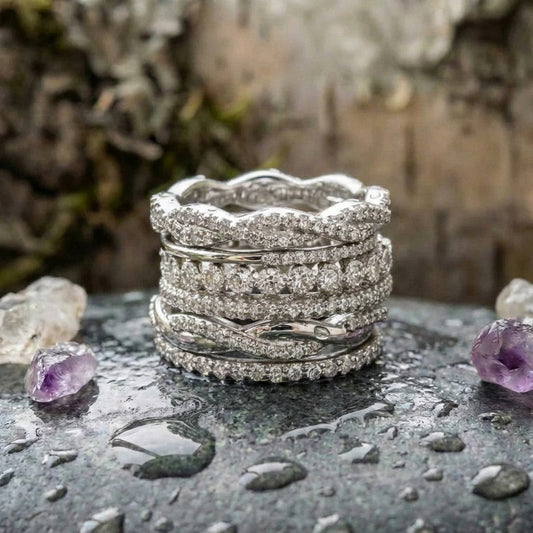 Vintage Layered Zirconia Ring
