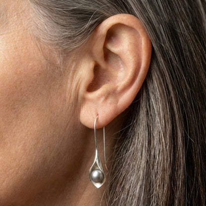 Vintage Leaf & Pearl Earrings