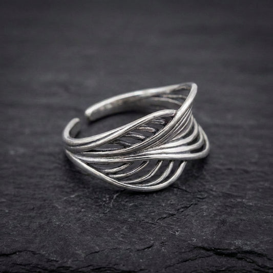 Vintage Leaf Silver Ring 08296721